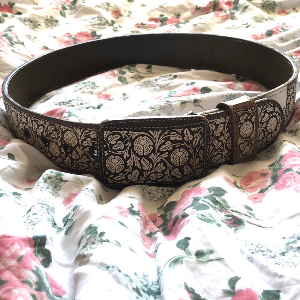 🐴 Unisex western tooled belt (cinto piteado)